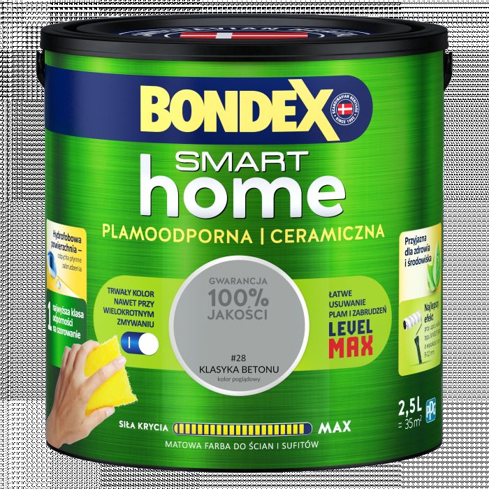Farba plamoodporna klasyka betonu 2,5 L BONDEX SMART HOME