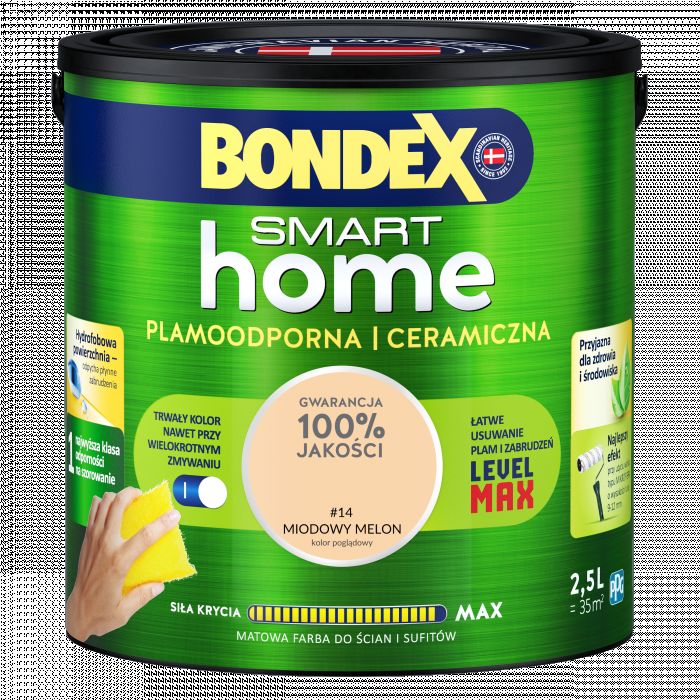 Farba plamoodporna miodowy melon 2,5 L BONDEX SMART HOME