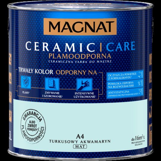Farba do wnętrz Ceramic Care 2,5 L turkusowy akwamaryn MAGNAT