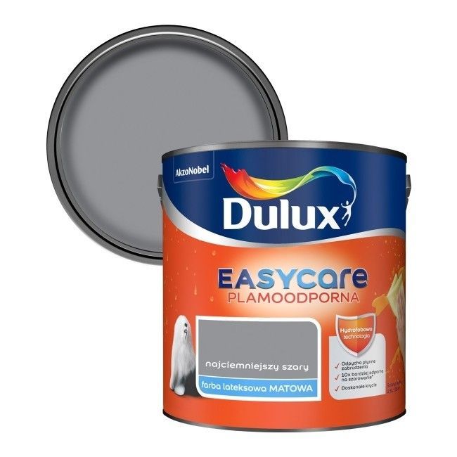 Farba Dulux EasyCare najciemniejszy szary 2,5 l