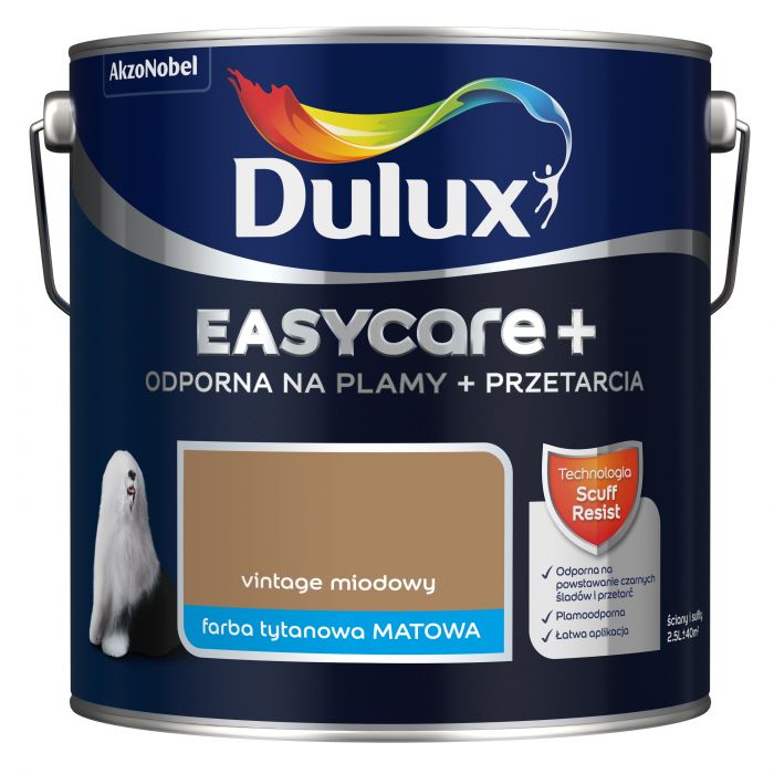 Farba lateksowa EasyCare+ Vintage Miodowy 2,5 L DULUX