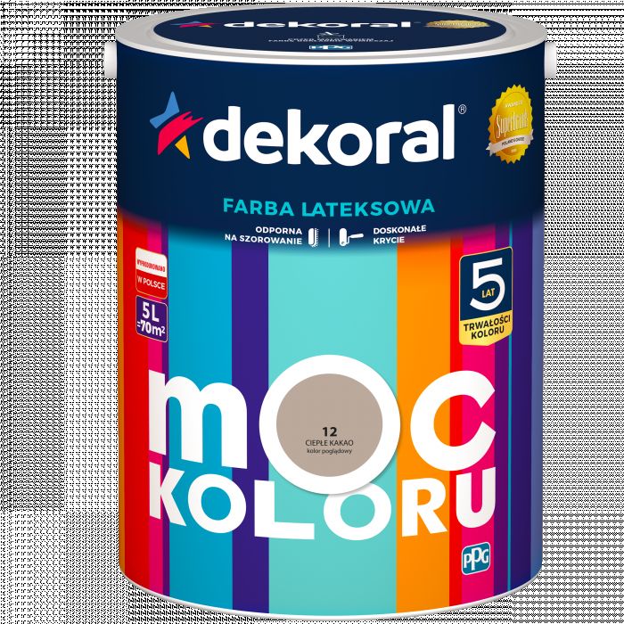 Farba lateksowa Moc Koloru ciepłe kakao 5 L DEKORAL