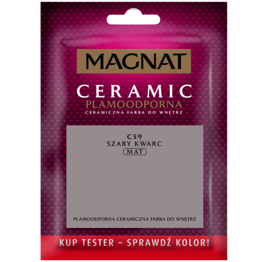 Tester farba ceramiczna szary kwarc 30 ml MAGNAT CERAMIC