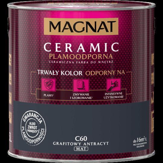 Farba ceramiczna 2,5 L grafitowy antracyt MAGNAT CERAMIC