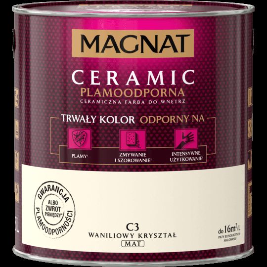 Farba ceramiczna 2,5 L waniliowy kryształ MAGNAT CERAMIC
