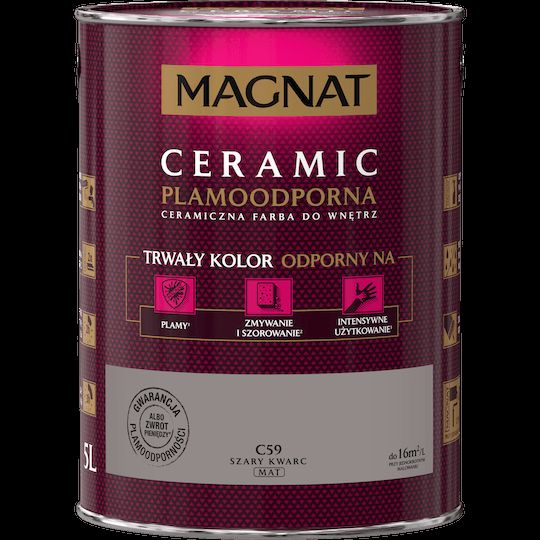 Farba ceramiczna 5 L szary kwarc MAGNAT CERAMIC