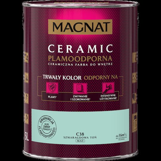 Farba ceramiczna 5 L szmaragdowy ton MAGNAT CERAMIC