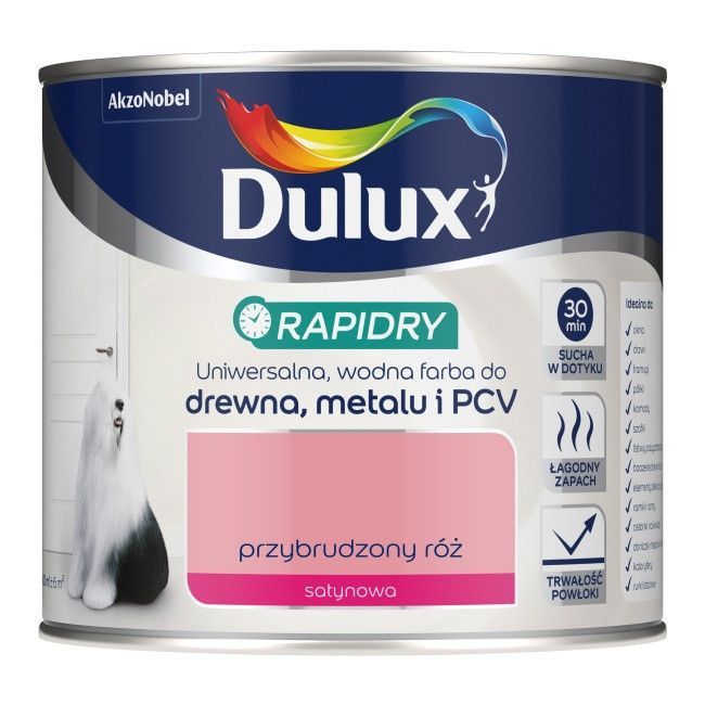 Emalia akrylowa Dulux Rapidry przybrudzony róż 0,4 l