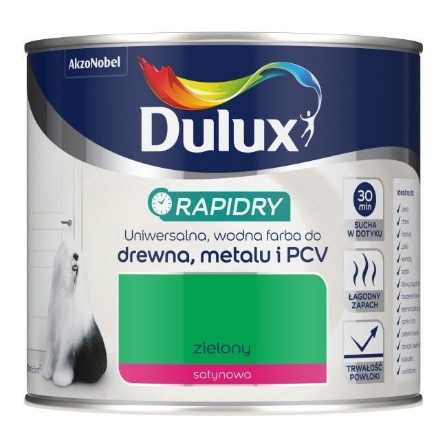 Emalia akrylowa Dulux Rapidry zielona 0,4 l