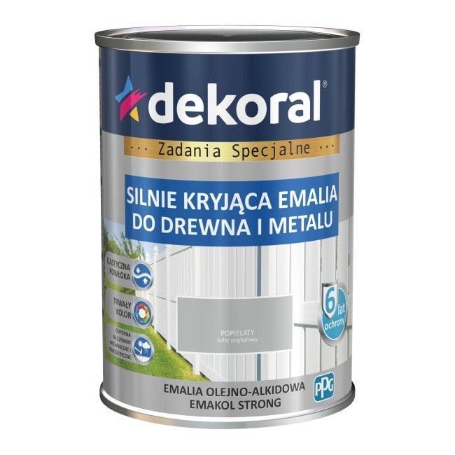 Emalia Dekoral Emakol Strong popielaty 0,9 l