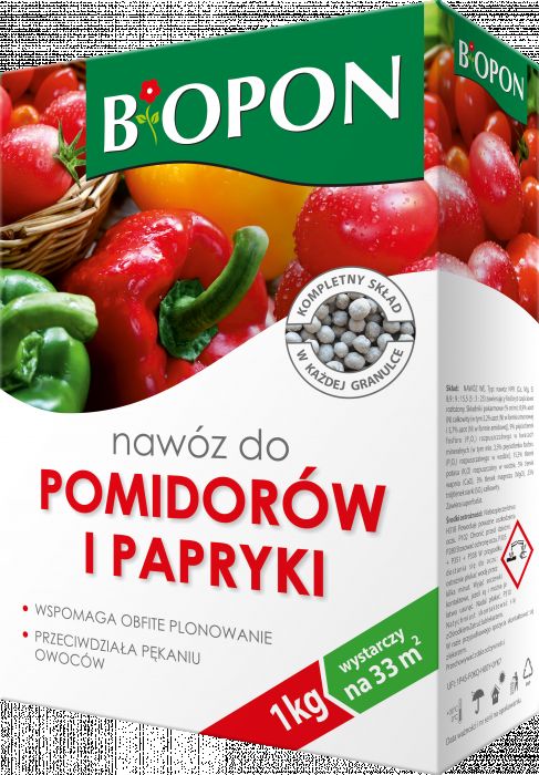 Nawóz do pomidorów i papryk 1 kg + eliksir do storczyków BIOPON