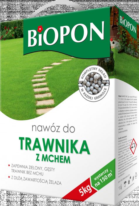 Nawóz do trawnika z mchem 5 kg BIOPON