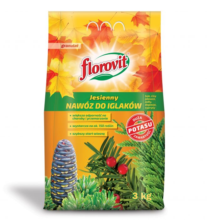 Nawóz jesienny do iglaków worek 3 kg FLOROVIT