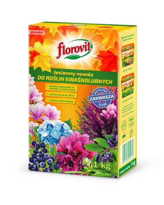 Nawóz jesienny do roślin kwaśnolubnych karton 1 kg FLOROVIT