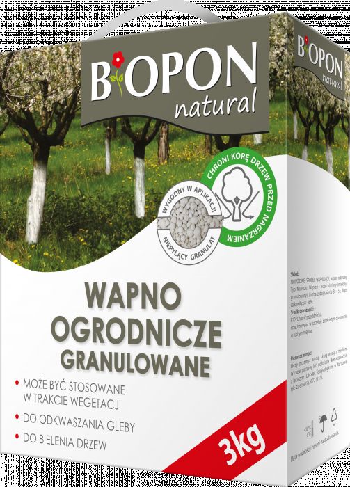 Wapno ogrodnicze granulowane 3 kg BIOPON