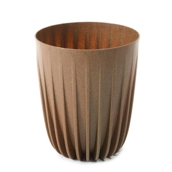 Doniczka Mira eco wood 19 cm naturalne drewno LAMELA