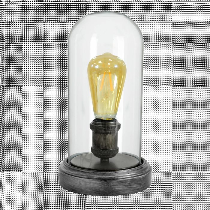 Lampa stolowa Varde metal czarny + szkło POLUX