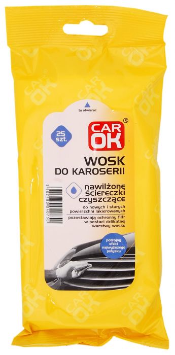 Ściereczki z woskiem do karoserii 25 szt. CAR OK