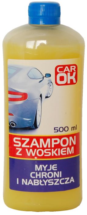 Szampon z woskiem 0,5 L CAR OK