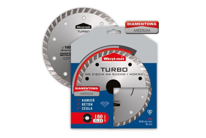 Tarcza diamentowa turbo TDT-180M WKRĘT-MET