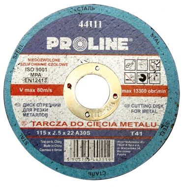 Tarcza do cięcia metalu T41 , 180x2.5x22A30S PROLINE