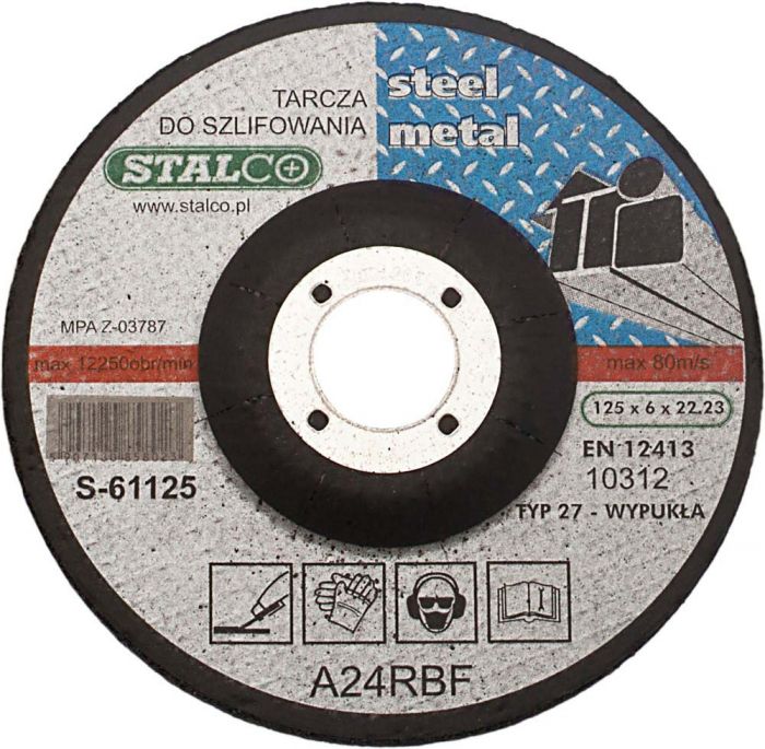 Tarcza do szlifowania metalu 115x6,0 mm s-61115 STALCO