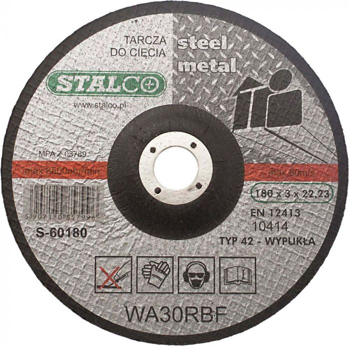 Tarcza metal wypukła 180x3,0 mm s-60180 STALCO