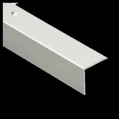 Profil schodowy ryflowany 30x30 mm - 2 m srebrny CEZAR