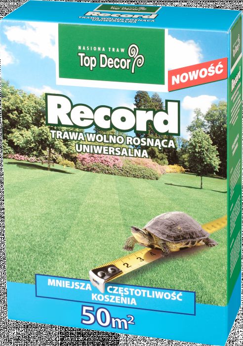 Trawa Record mieszanka wolnorosnąca 1 kg TOP DECOR