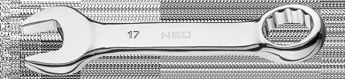Klucz płasko-oczkowy 17 x 129 mm NEO