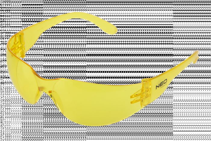 Okulary ochronne, żółte soczewki, klasa odpornosci F NEO