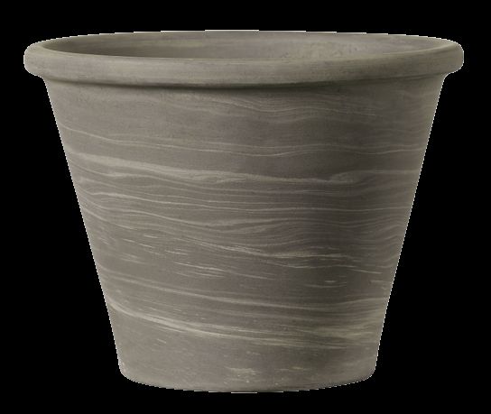 Doniczka ceramiczna Vasum Duo bianco 17 cm grafitowa DMS