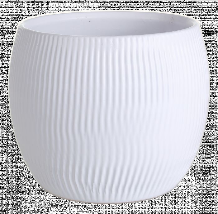 Osłonka doniczkowa 667 - 13 cm biała CERMAX