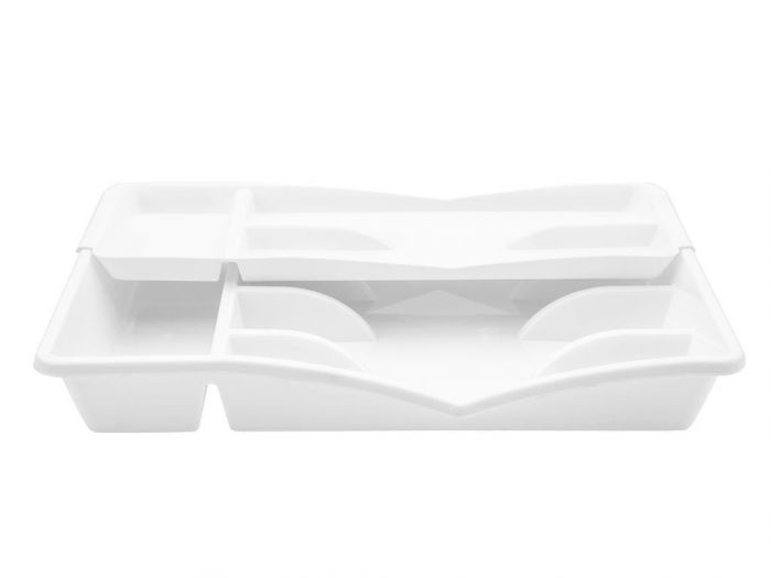 Wkład do szuflady Capri dwupoziomowy 35x27,5x5 cm biały PRAKTYCZNA