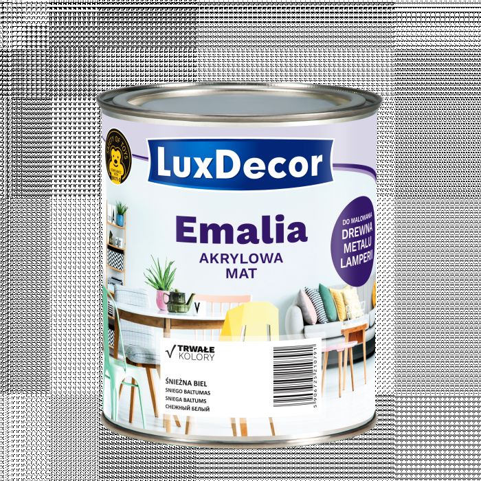 Emalia akrylowa śnieżna biel 0,75 L mat LUXDECOR