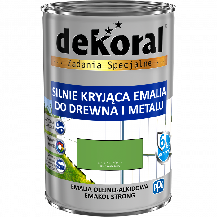 Emalia ftalowa Emakol Strong zielono-żółty 0,9 L DEKORAL