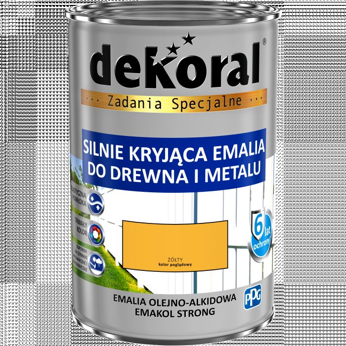 Emalia ftalowa Emakol Strong żółty 0,9 L DEKORAL
