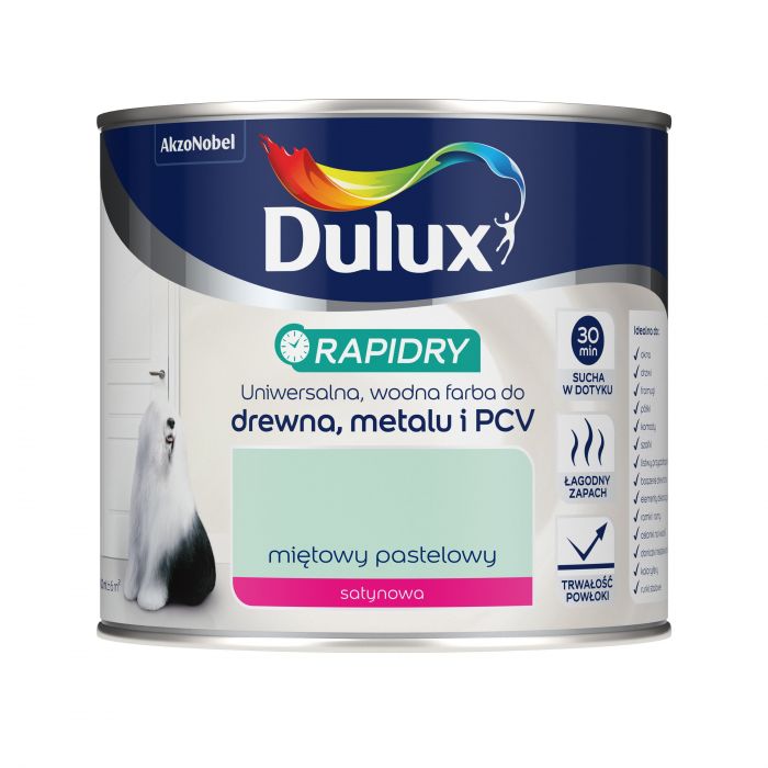 Farba do drewna, metalu i PCV Rapidry 0,4 L miętowy pastelowy DULUX