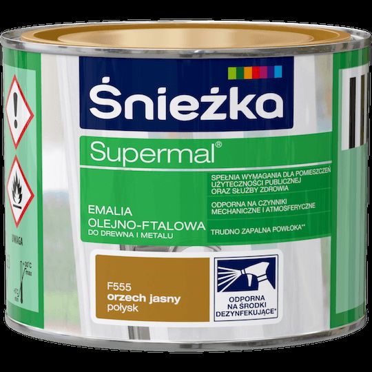 Farba Supermal orzech jasny 0,2 L ŚNIEŻKA