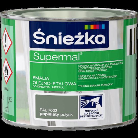 Farba Supermal popielaty 0,2 L ŚNIEŻKA