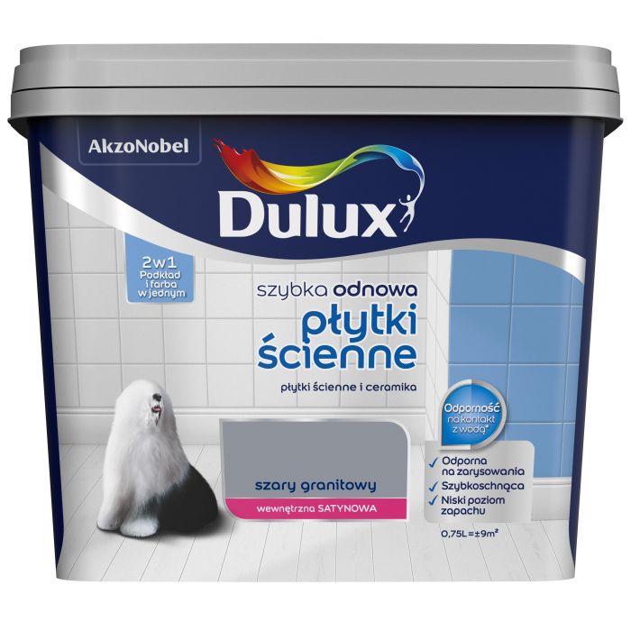 Farba Szybka Odnowa Płytki ścienne 0,75 L ciemny beż DULUX