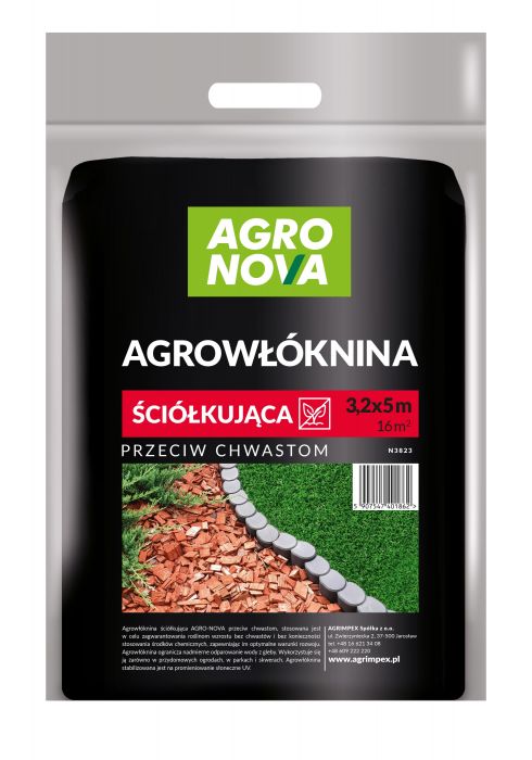 Agrowłóknina Agro Nova do ściółki czarna 3,2x5 m AGRIMPEX