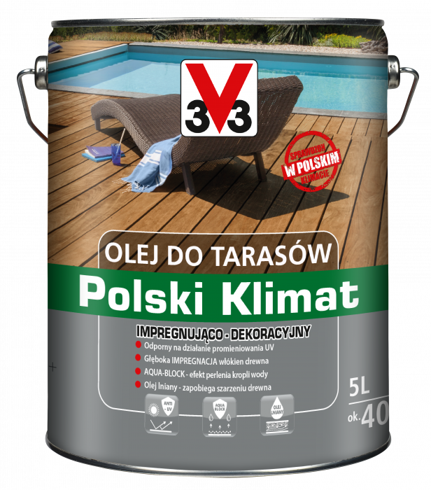 Olej do tarasów Polski Klimat 5 L Dąb V33