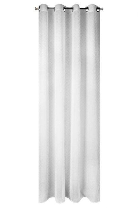 Firana Claudia biało-srebrna 140x250 cm na przelotkach EUROFIRANY