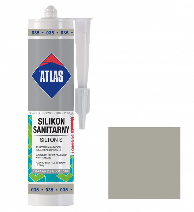 Silikon sanitarny Silton S szary ATLAS