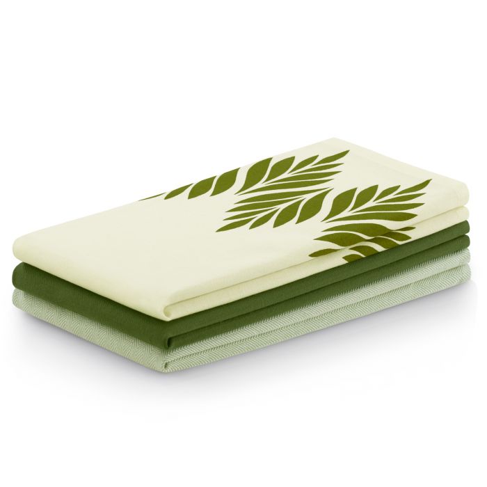 Zestaw ręczników Letty - 3 szt. Leaves 50x70 cm zielony AMELIAHOME