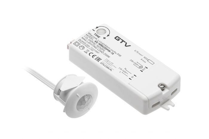 Włącznik bezdotykowy PIR 230 V - 2 m biały GTV