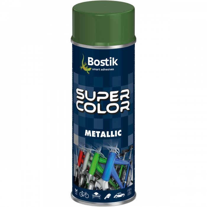 Lakier akrylowy metaliczny Super Color Metallic zielony 400 ml BOSTIK