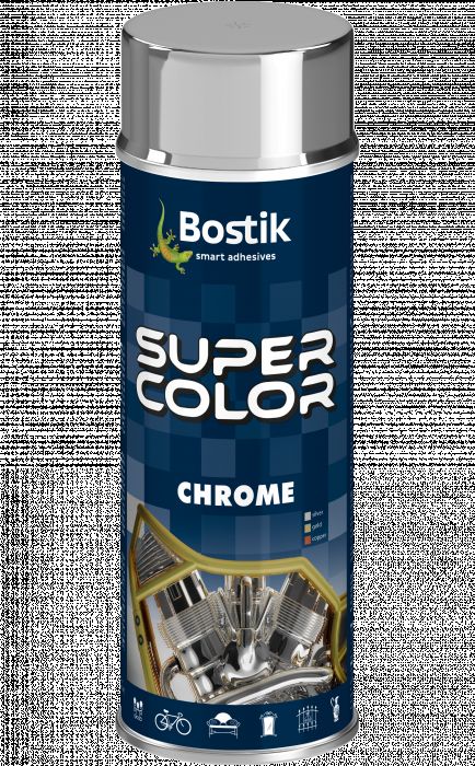 Lakier akrylowy z efektem chromu Super Color Chrome chrom srebrny 400 ml BOSTIK