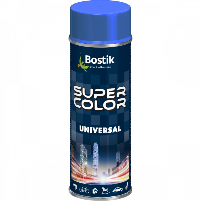 Lakier uniwersalny Super Color Universal ciemnoniebieski RAL 5010 400 ml BOSTIK